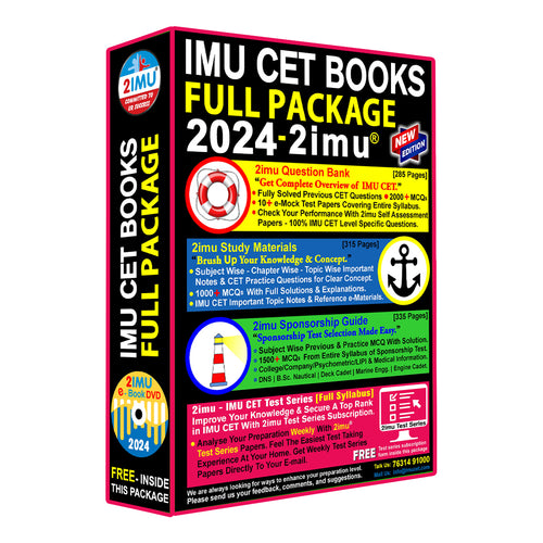 IMU CET Books Full Package 2024