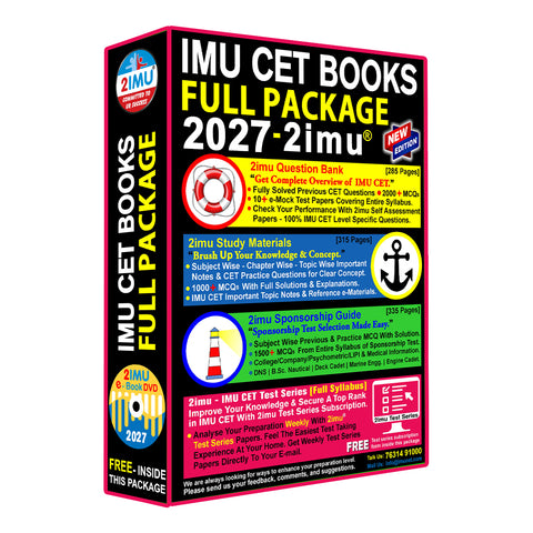 IMU CET Books Full Package 2027
