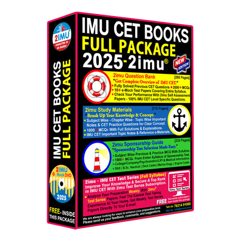 IMU CET Books Full Package 2025