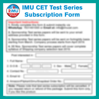 IMU CET Self Preparation Pack (Study Material + Sponsorship Guide)
