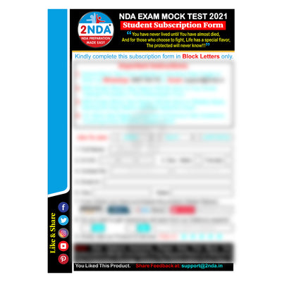 NDA Exam 2023 : 2nda Test Series 3