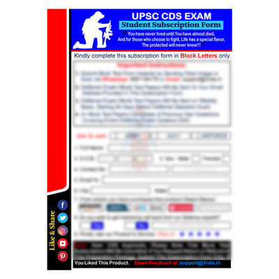 CDS Exam (For IMA, OTA & Air Force) Test Series 2023: Sure Shot Test Series 1 to 5